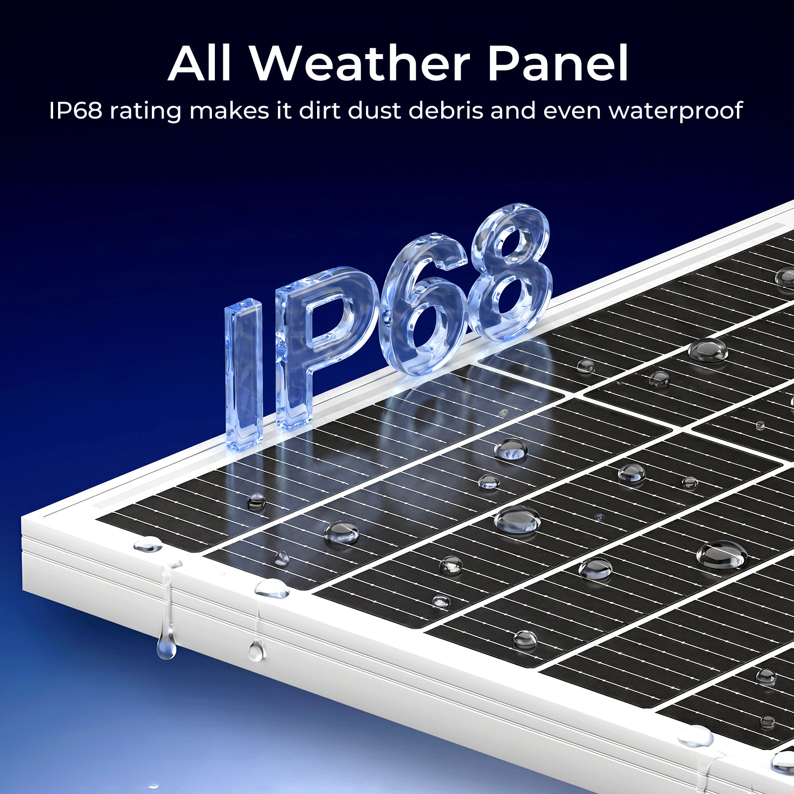 100W-1000W 18BB Mono Solar Panel Camping Home Off Grid Caravan High-Efficiency