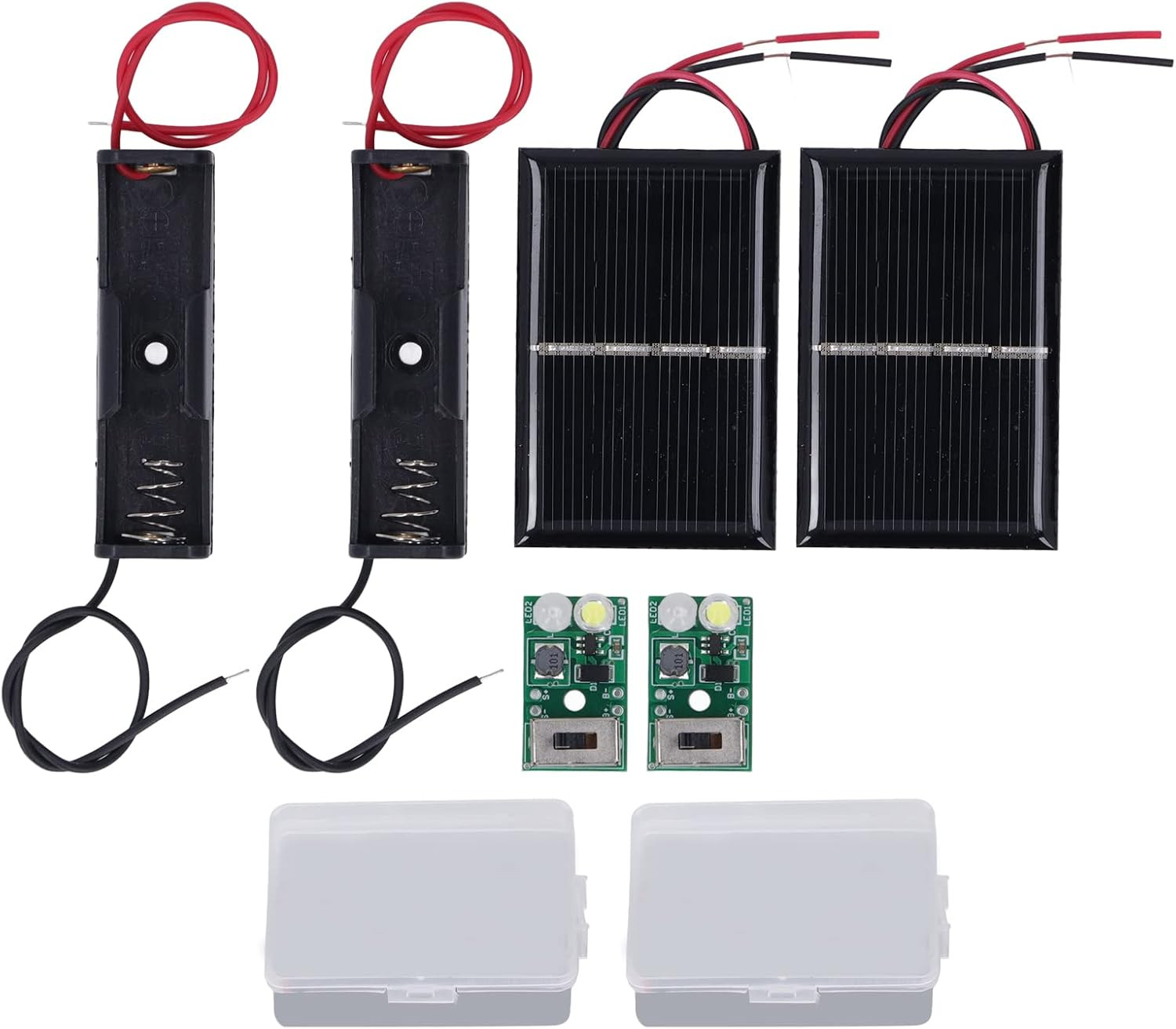 2 Sets Small Solar Panels, Mini Solar Panels, 1.2V Solar Cell with PCB Board, So