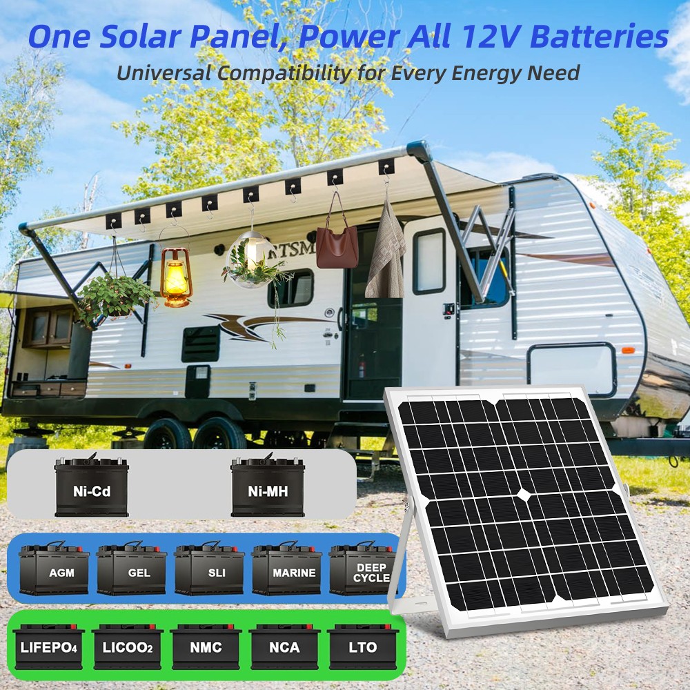 Solar Panel Kit 40W 12V Solar Power Trickle Charger Battery Maintainer Tender US