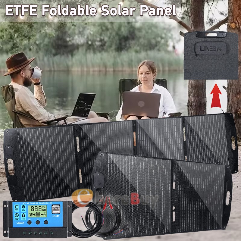 200W Foldable Solar Panel Solar Charger Off-Grid with USB-C, USB-A, DC Ports US