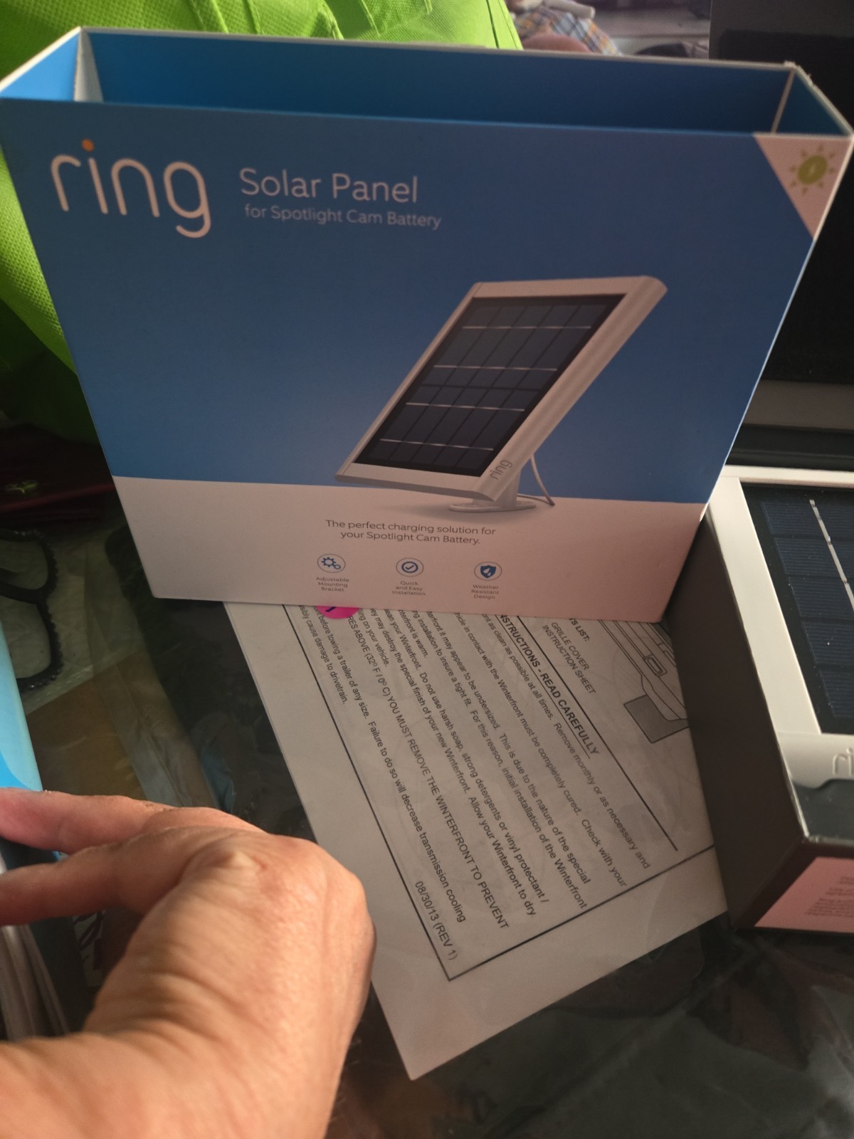 Ring Solar Panel White – Solar Power Source Ring Solar Panel NIB