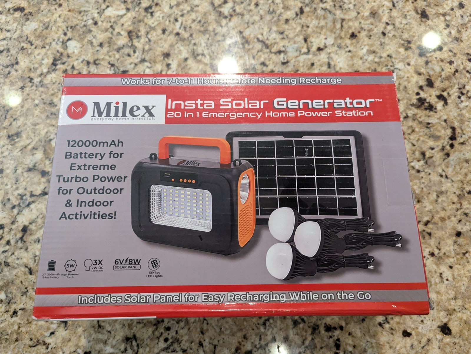 Milex Insta Solar Generator 20 in 1 Emergency Home Power Station