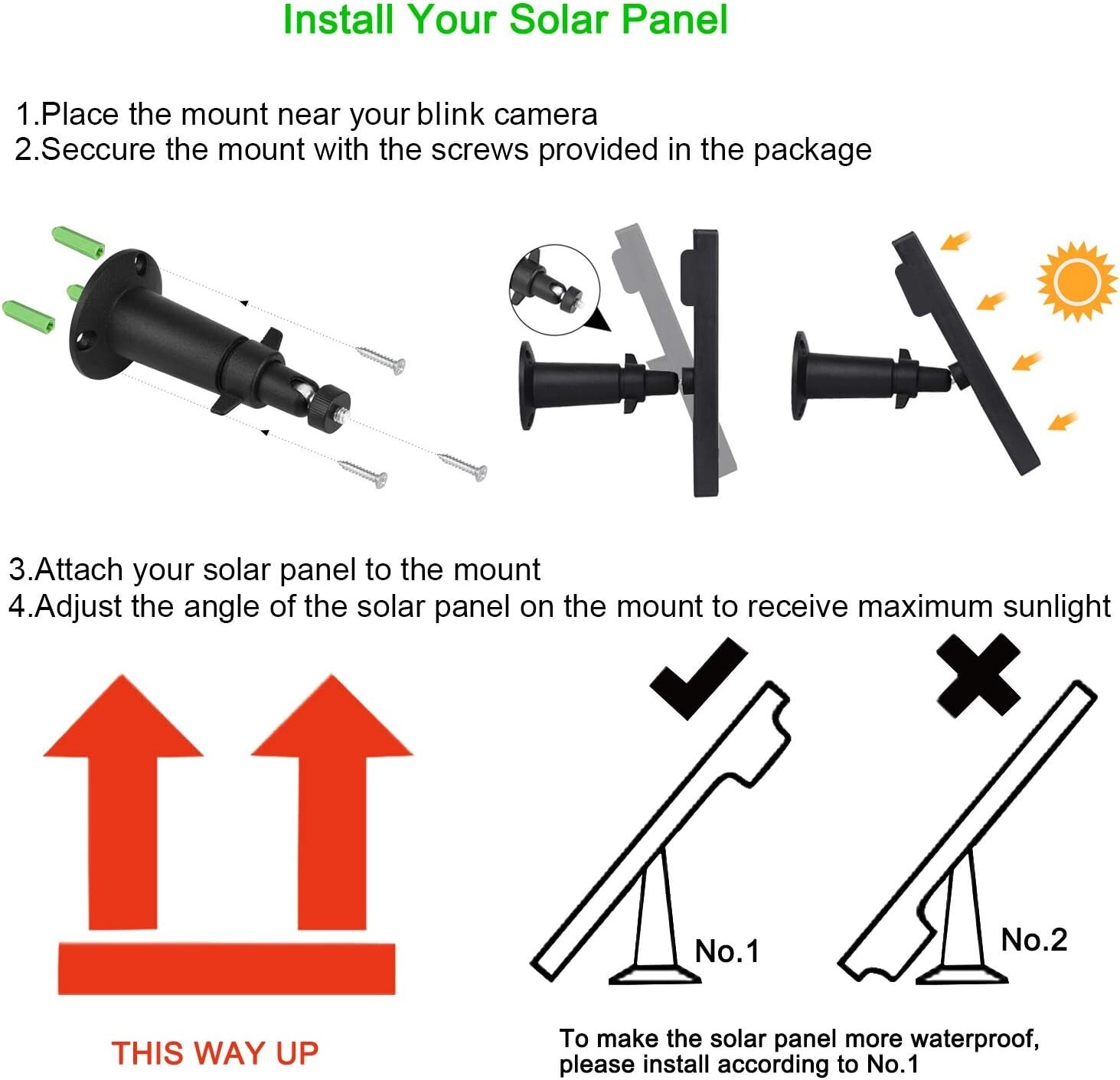 3 Pack Solar Panel Compatible with Blink Outdoor 4 4th Gen/Blink Outdoor 3rd …