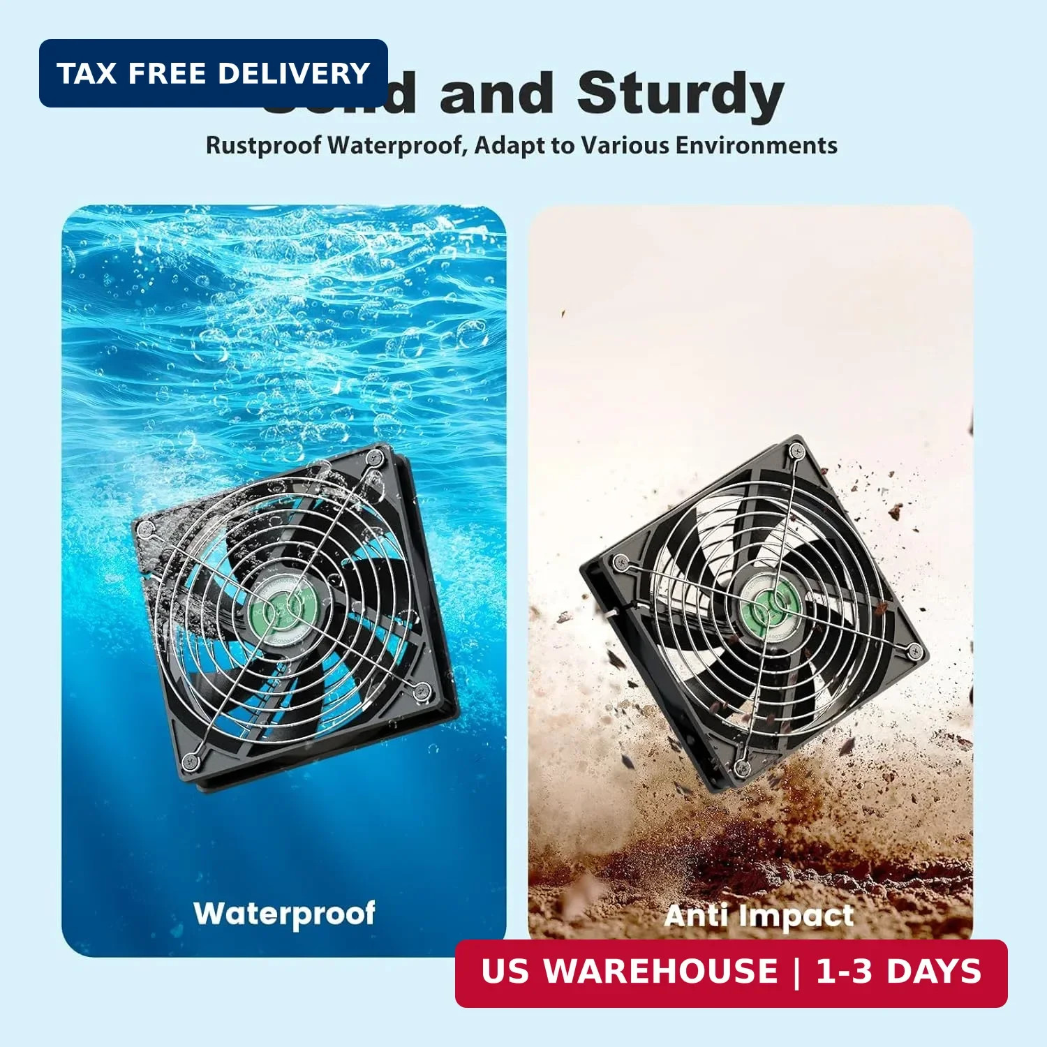 Solar Chicken Coop Fan 3 Kit, 25W Solar Powered Greenhouse Fan Outdoor Waterproo