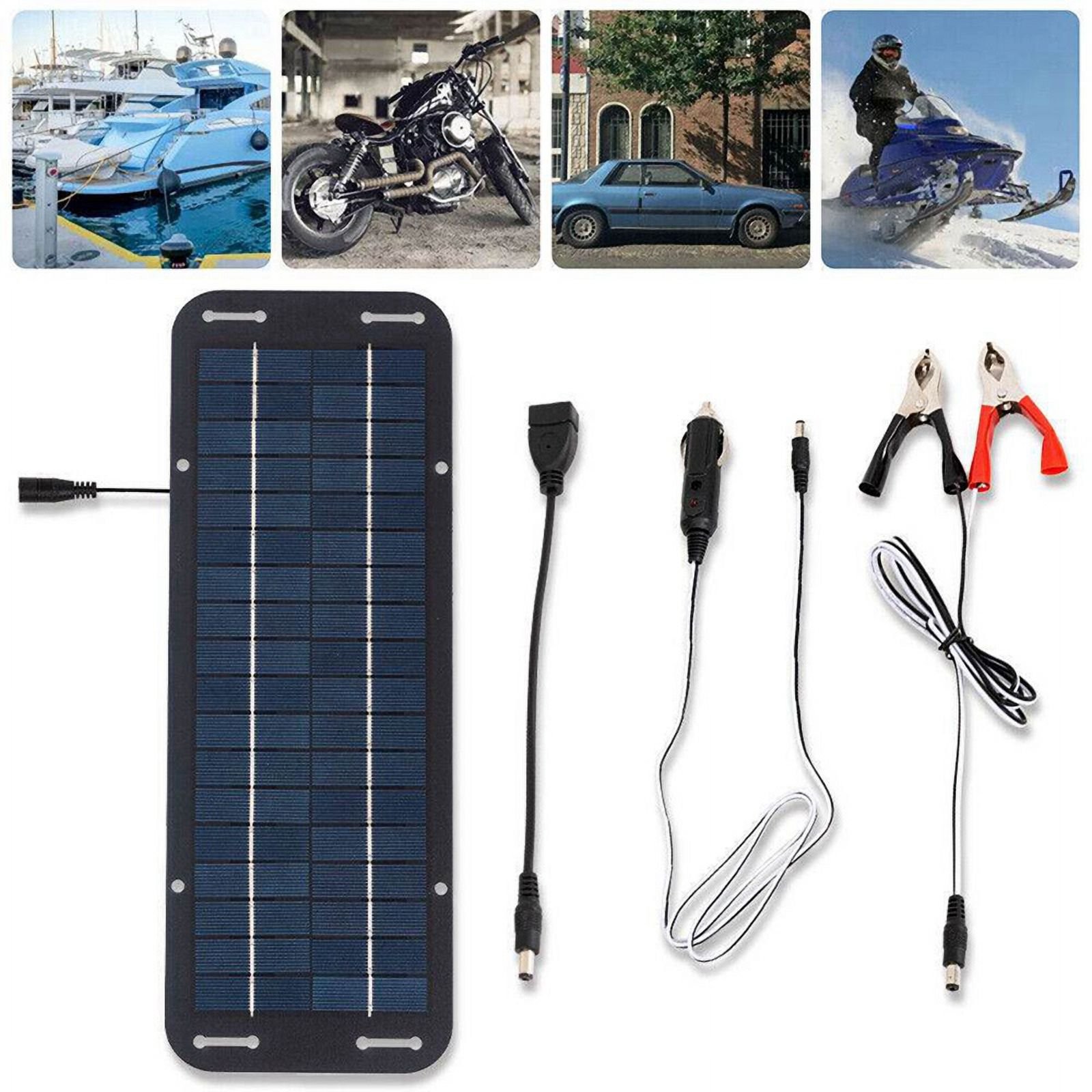 30W Solar Panel Kit 12V Trickle Charger Battery Charger Maintainer Boat RV Car
