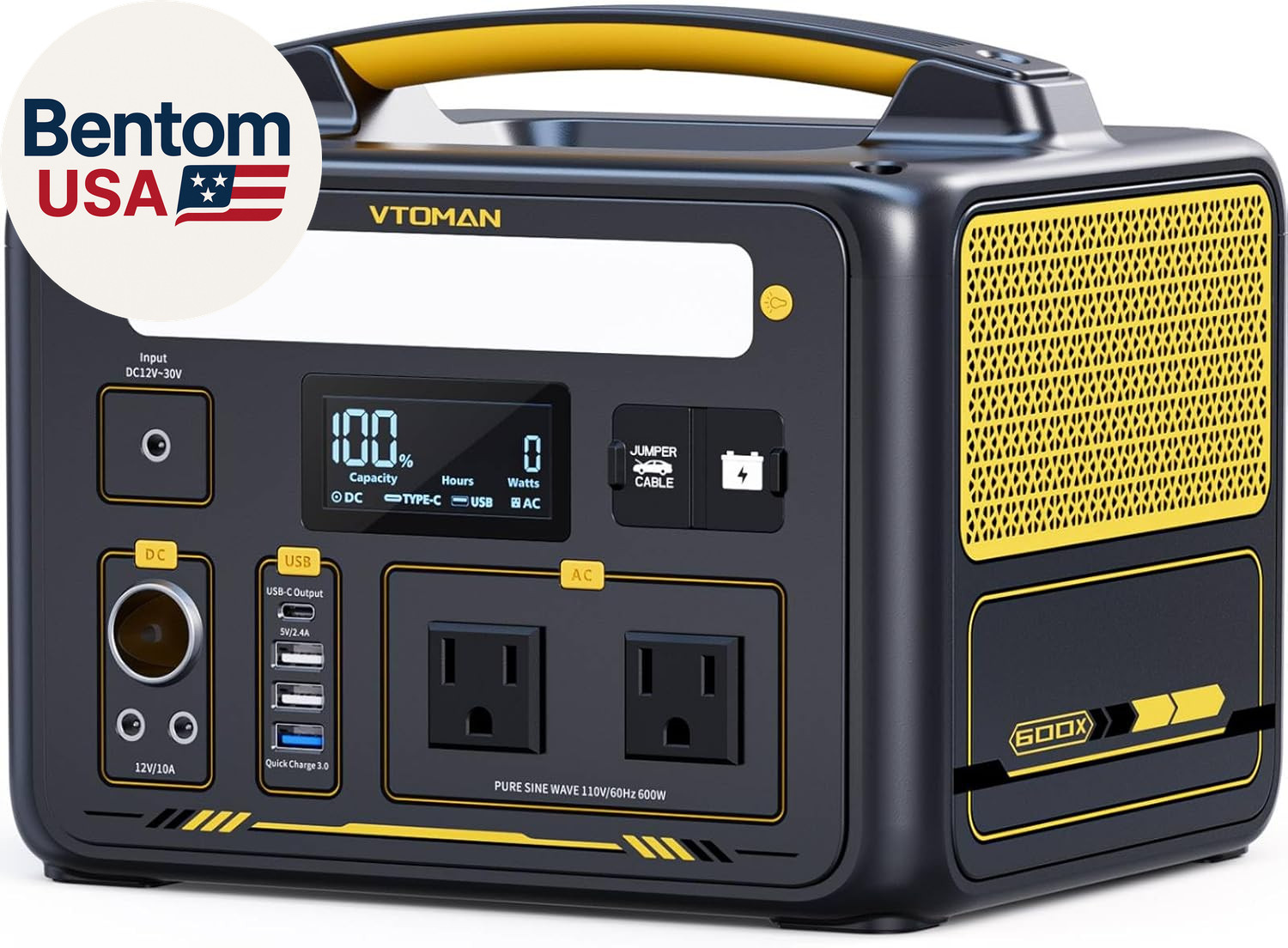 Jump 600X Portable Power Station 600W, 299Wh Solar Generator Lifepo4 Battery Pow