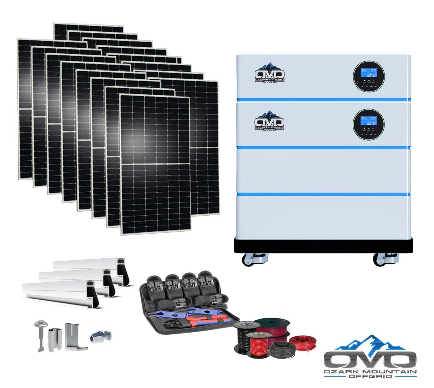 8KW OMO All-In-One Customizable Stacking Inverter/Battery System 120/240 11000W