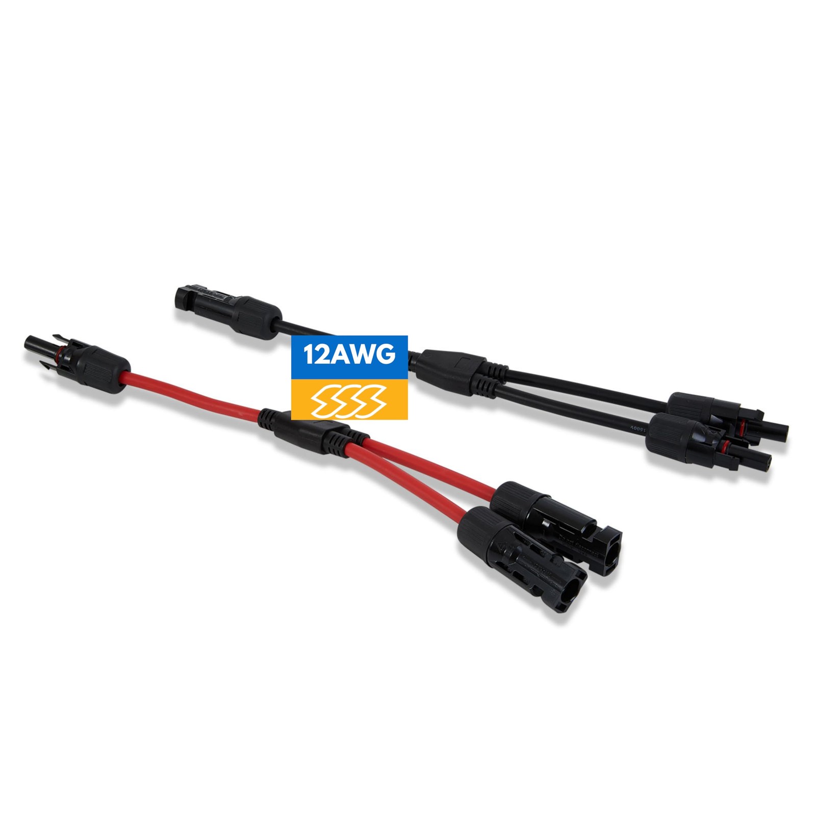 Solar Y Branch Connectors 2 Pack M F PV Wire 1000V HeavyDuty Waterproof