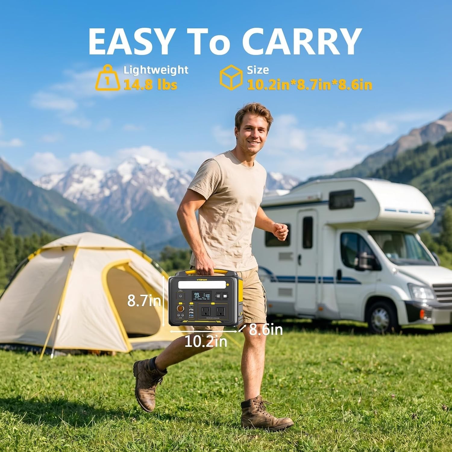 Jump 600X Portable Power Station 600W, 299Wh Solar Generator LiFePO4 Battery Pow