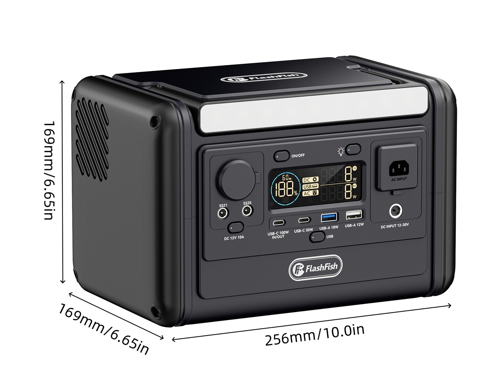 Flashfish T300PRO Portable Power Station 300W 230Wh Solar Generator 110V Lifepo4