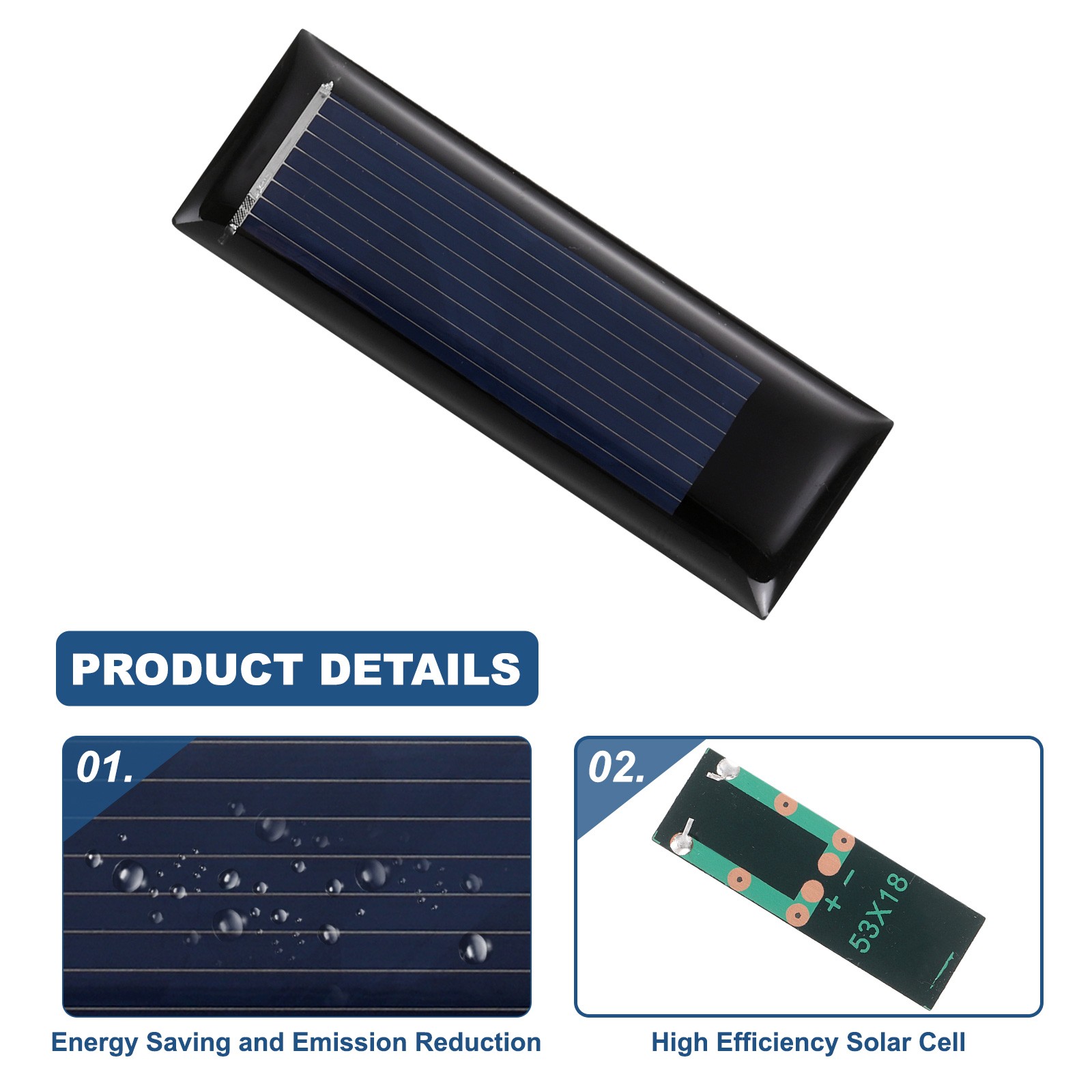 10Pcs 0.5V 0.05W 100mA Mini Solar Panels, Solar Photovoltaic Power Cells