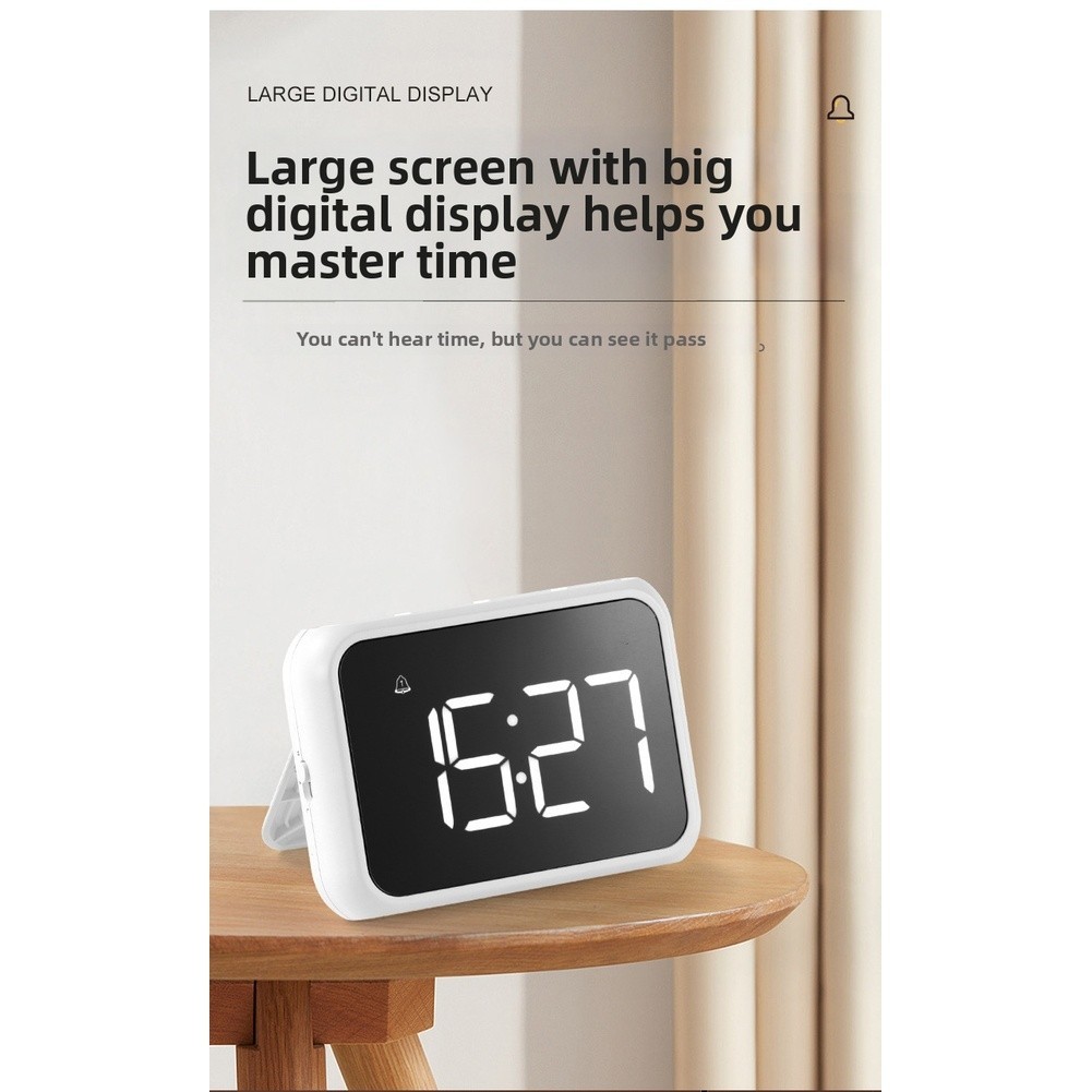 Digital LED Alarm Clock Large Display Brightness Adjustable for Bedside Desk
