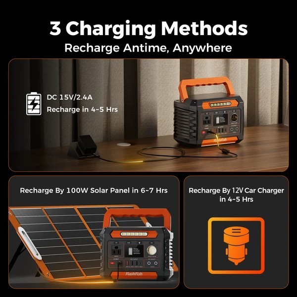 200W Portable Power Station 144Wh Solar Generator CPAP Backup Battery Camping