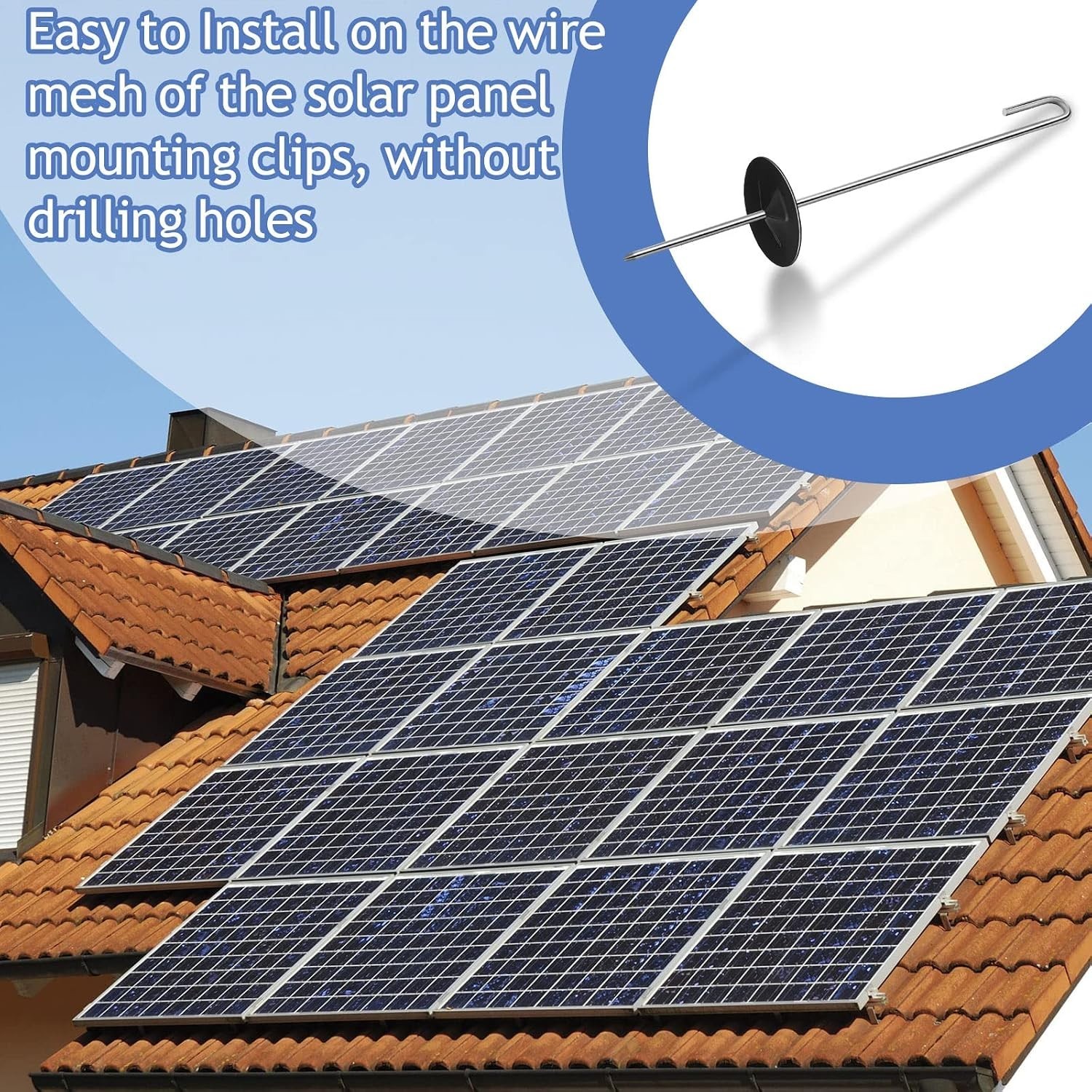 Solar Panel Guard Clips Set – 300 Pack Bird Wire Fastener