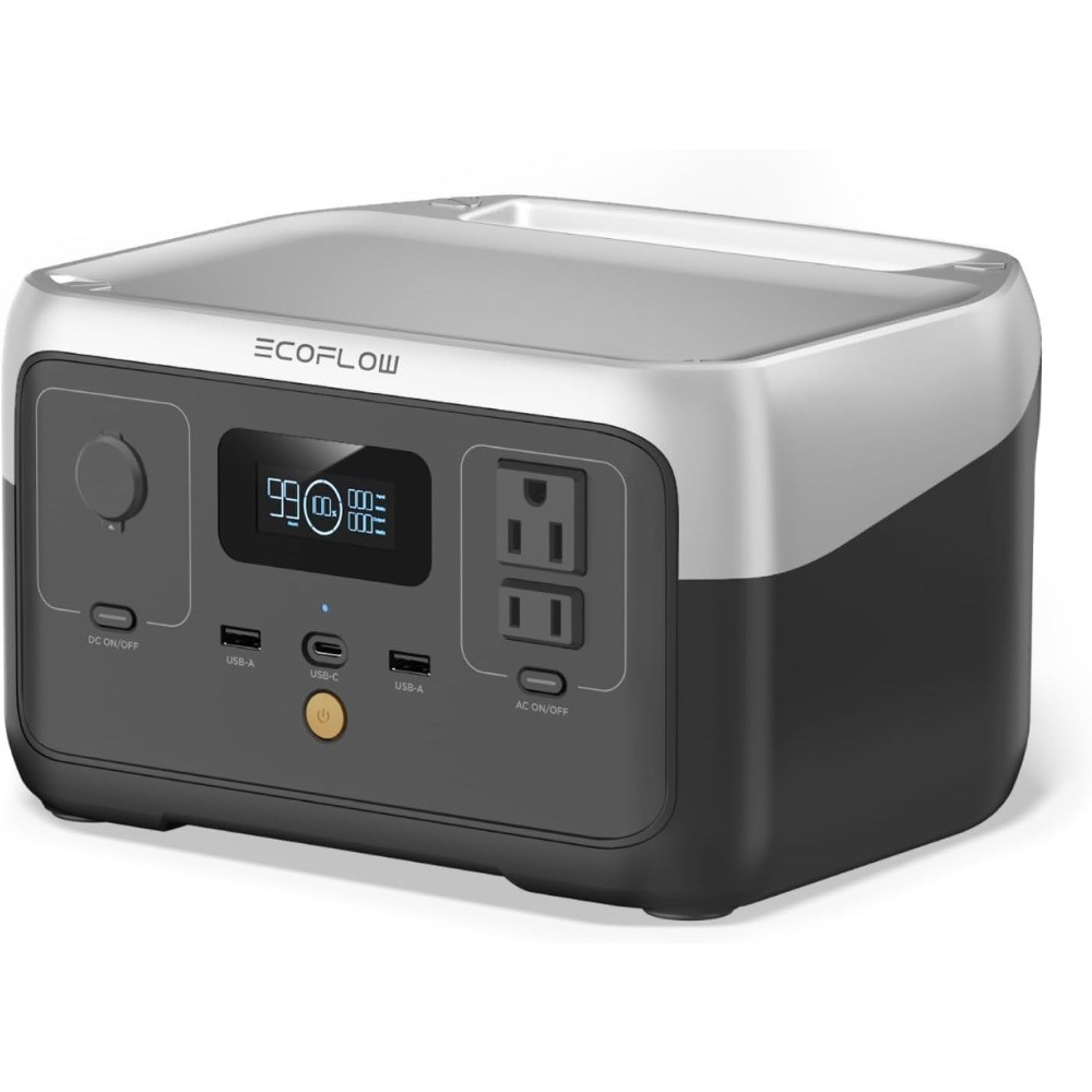 Portable Power Station 256Wh LiFePO4 Battery Fast Charging 1 Hour 600W AC