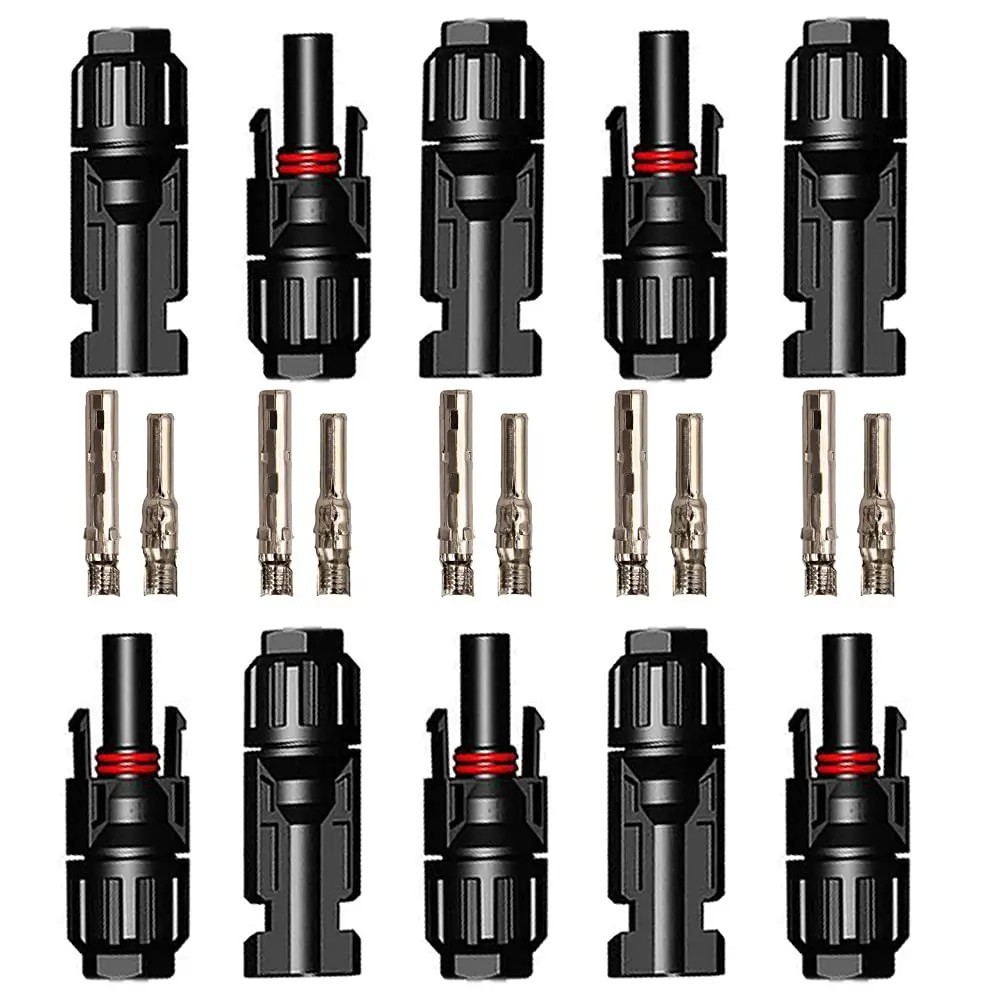 5 Pairs Solar Panel PV Connectors Waterproof Cable Connector w/ Spanners