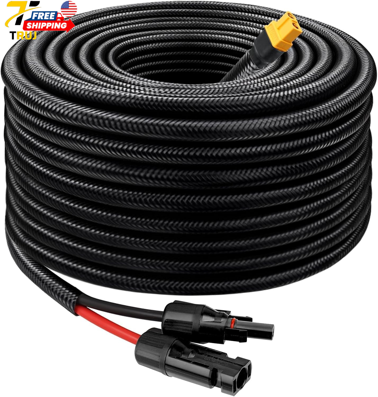 Solar to XT60 Cable 10AWG 50FT Solar Connector to XT60 Adapter Cable for Solar P