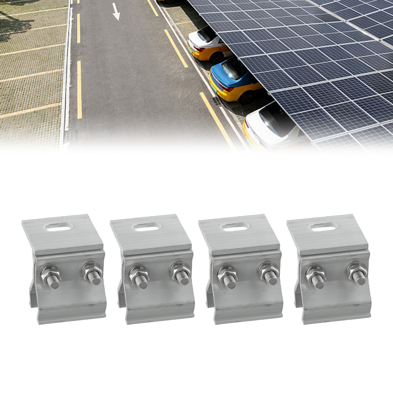 Clear Mill Finish Solar Panel 4pcs Clear Mill Finish Fixing Clamp Sliver