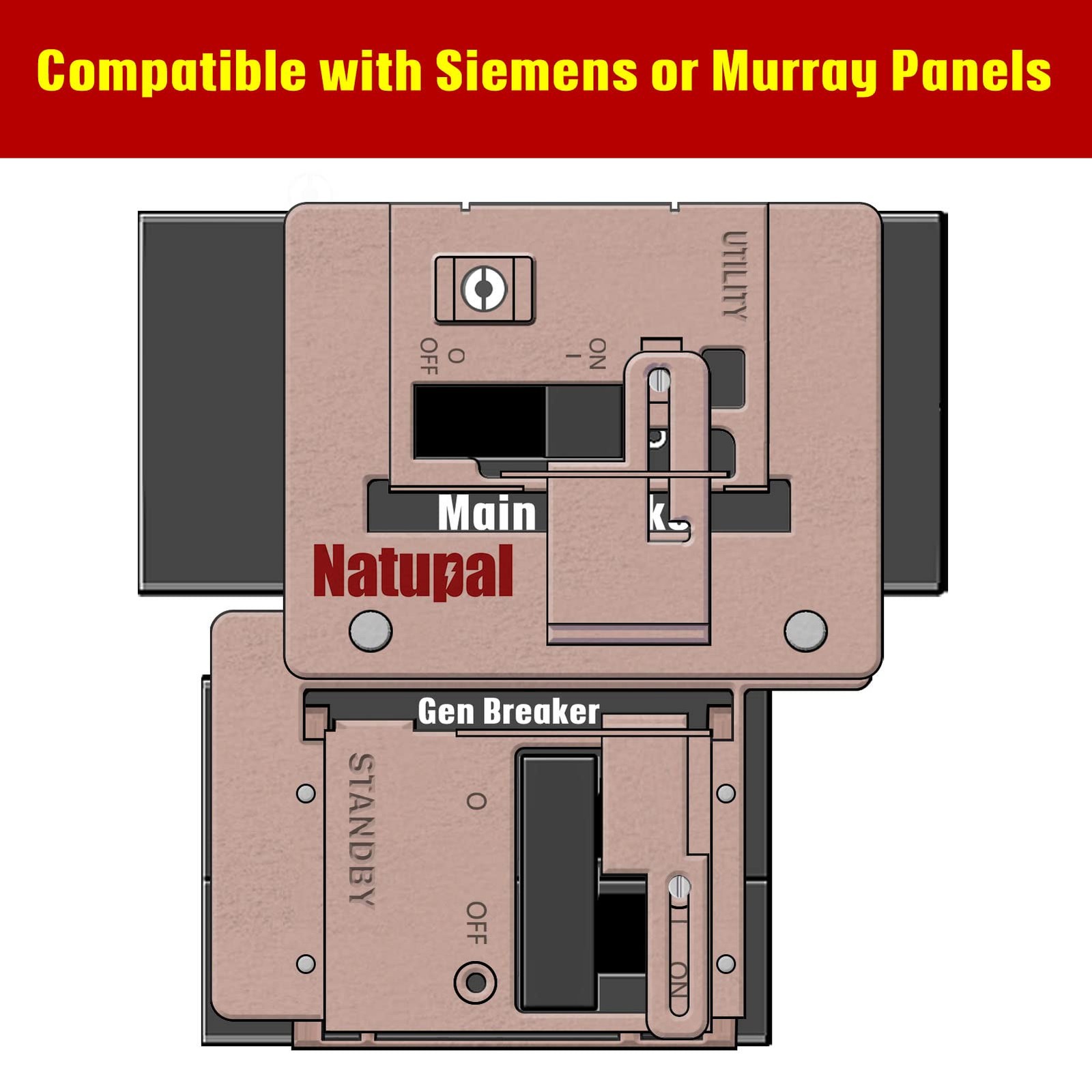 Generator Interlock Kit with Siemens and Murray, ECSBPK03 Mechanical Interloc…
