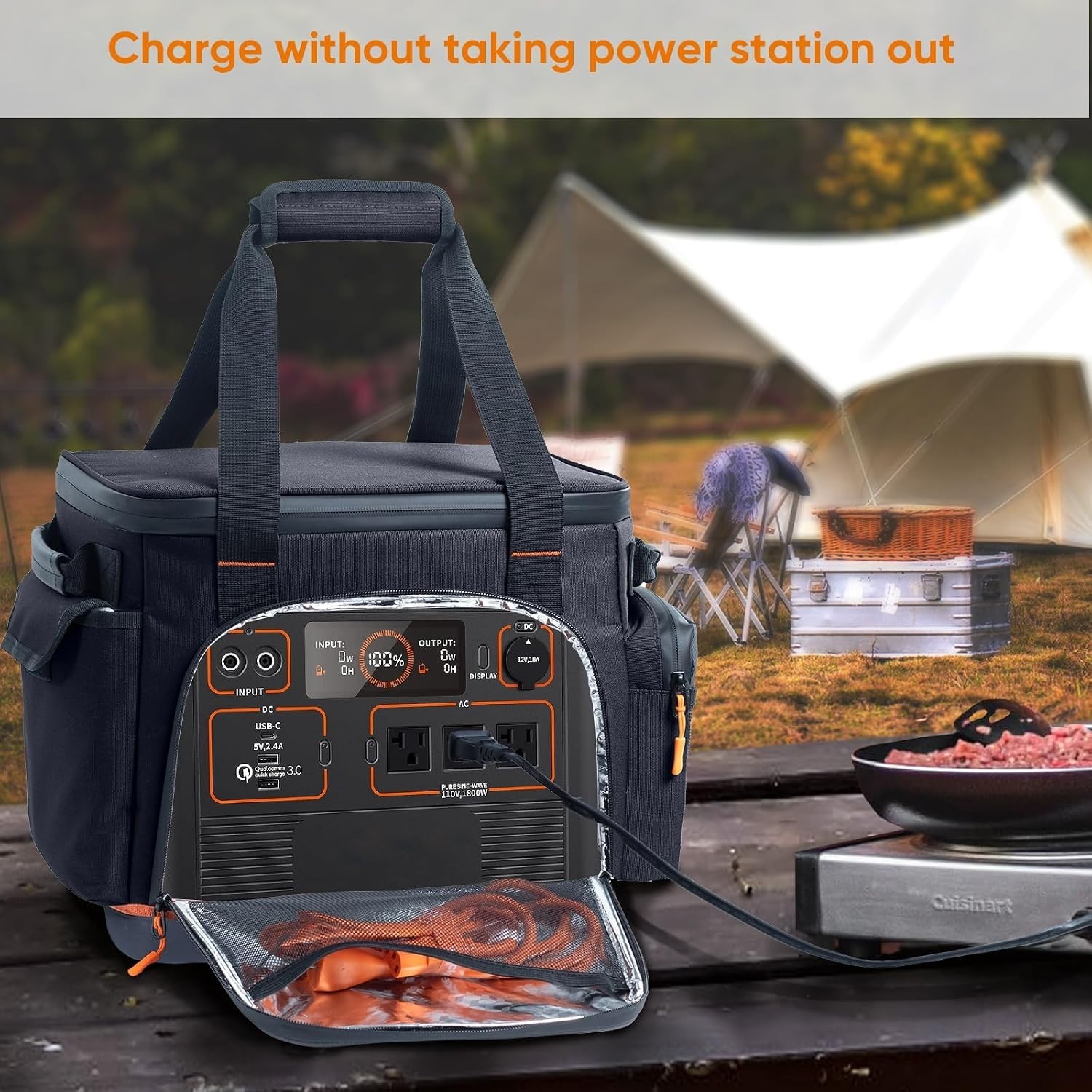 Durable Travel Storage Bag for Jackery Explorer 1500 Power Station & Accessories