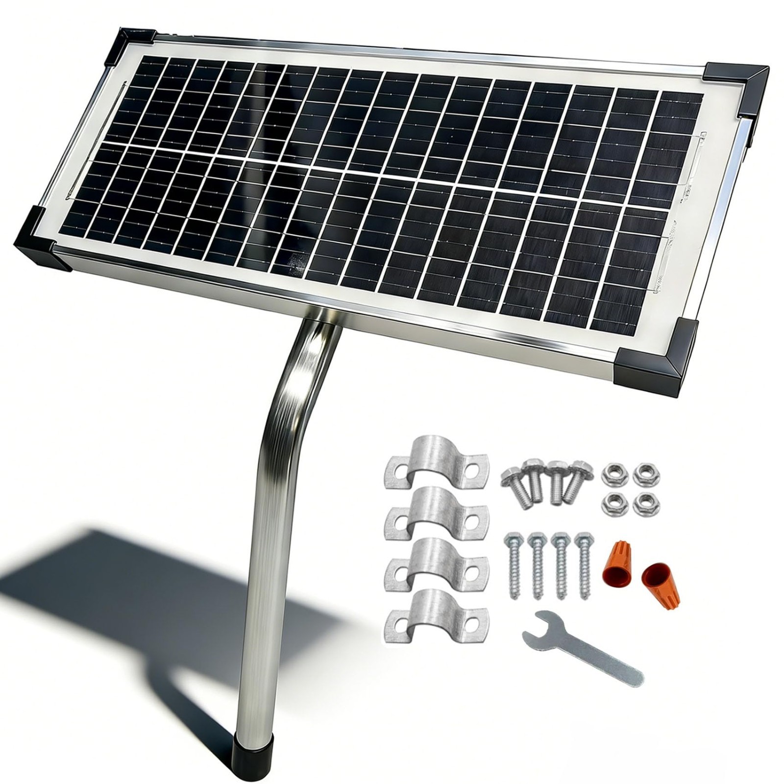 10W Solar Panel Kit for Automatic Gate Openers, 12V Battery Charger, Portable Re