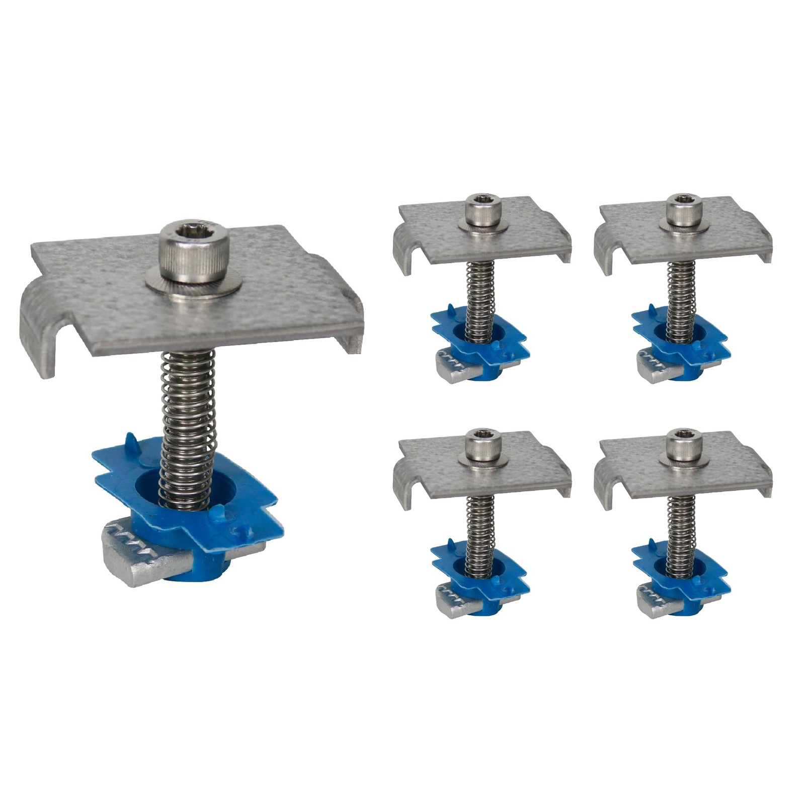 Adamax Solar Panel Mid Clamps Zinc Aluminum Magnesium 5 Pack Weather Resistant