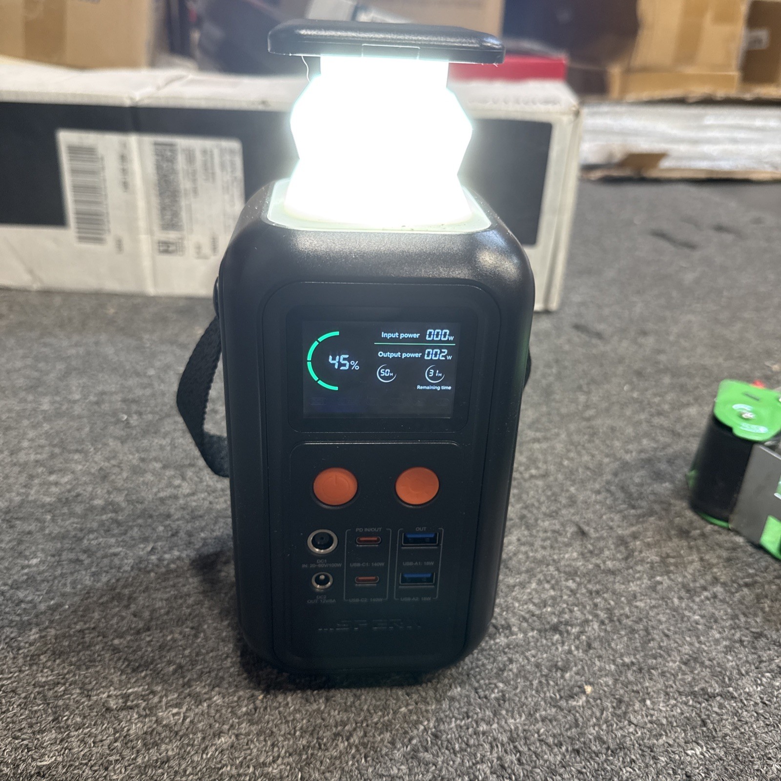 Asperx Portable Power Station, 192Wh Lifepo4 Battery with 200W Output, Dual 140W