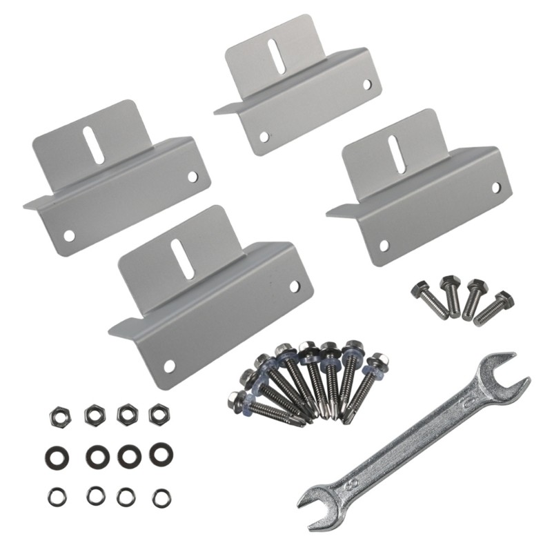 4/8Set Solar Panel Mounting Z Bracket Solar Mounting Aluminum Rail End Clamps