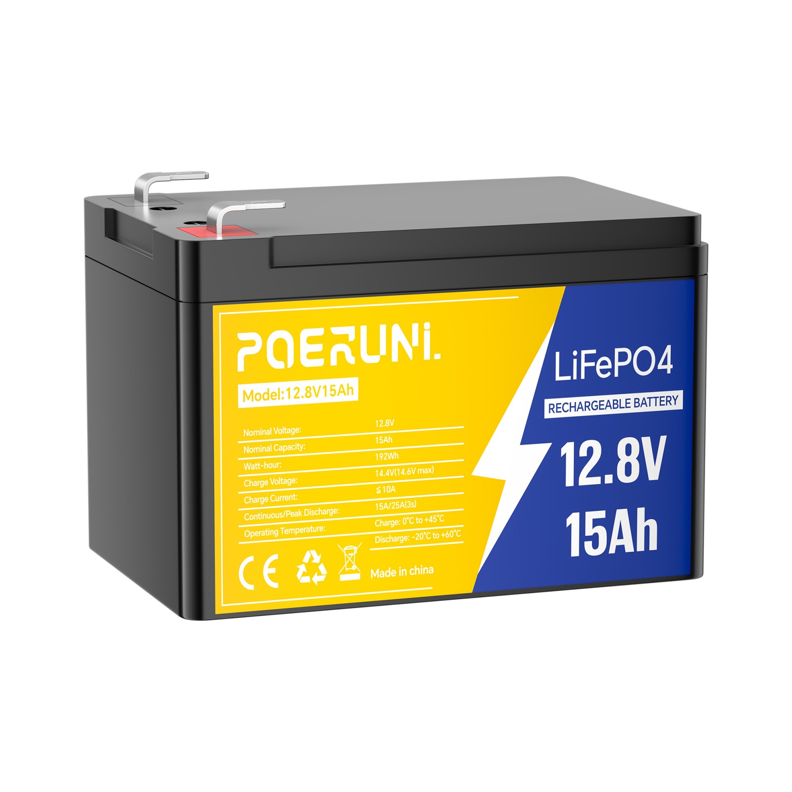 LiFePO4 Lithium Battery 50A 55Ah 12V BMS Deep Cycles for Trolling Motor Solar