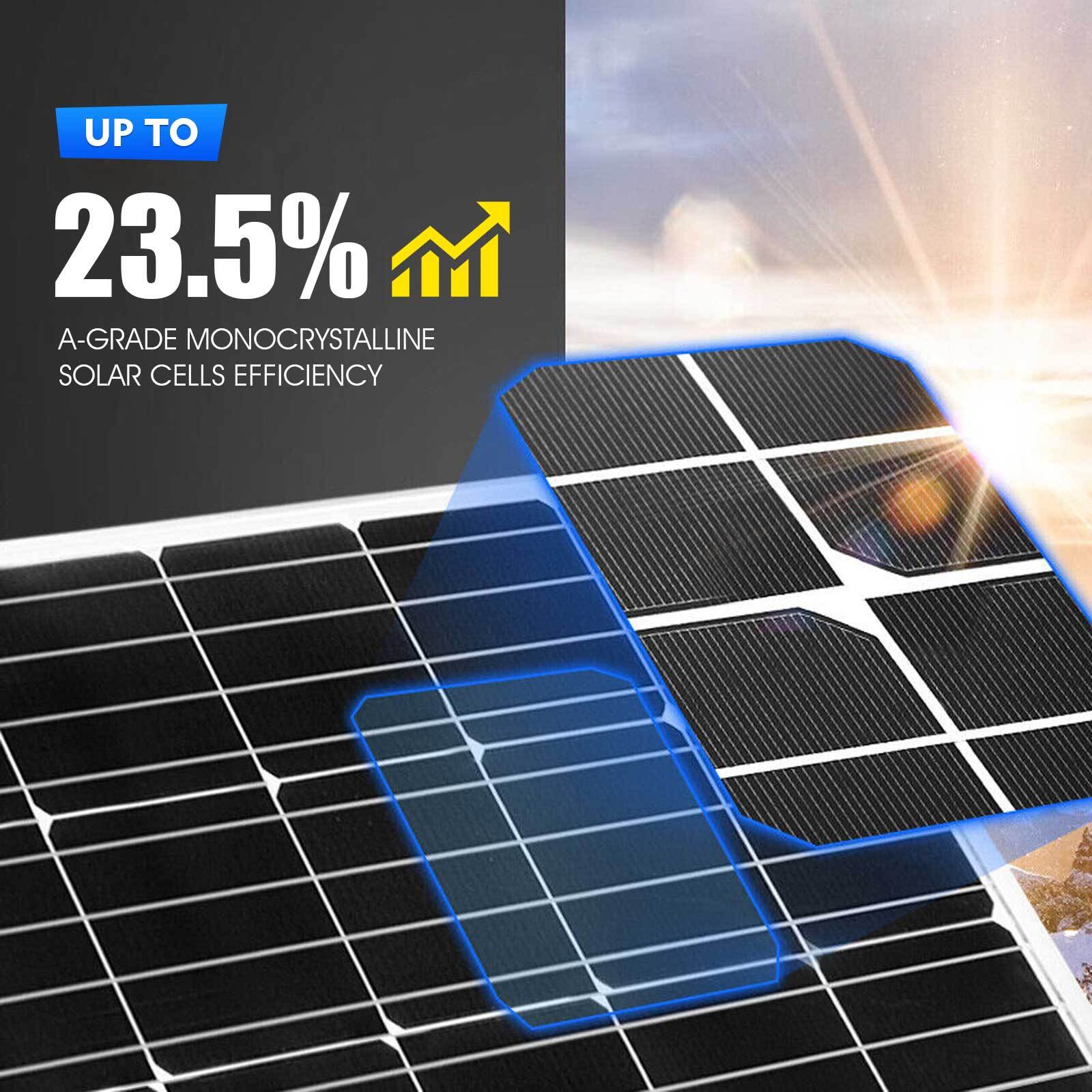 100W Watt Mono Solar Panel 12V Off-Grid Charge Battery Power For Caravan Home RV