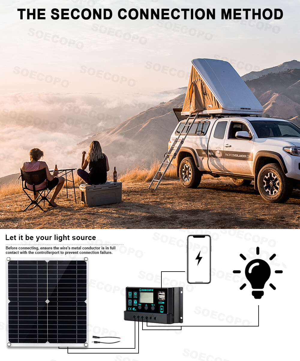 6000W 110V 100A Solar Panel Kit Complete Solar Power Generator Home Grid Syste
