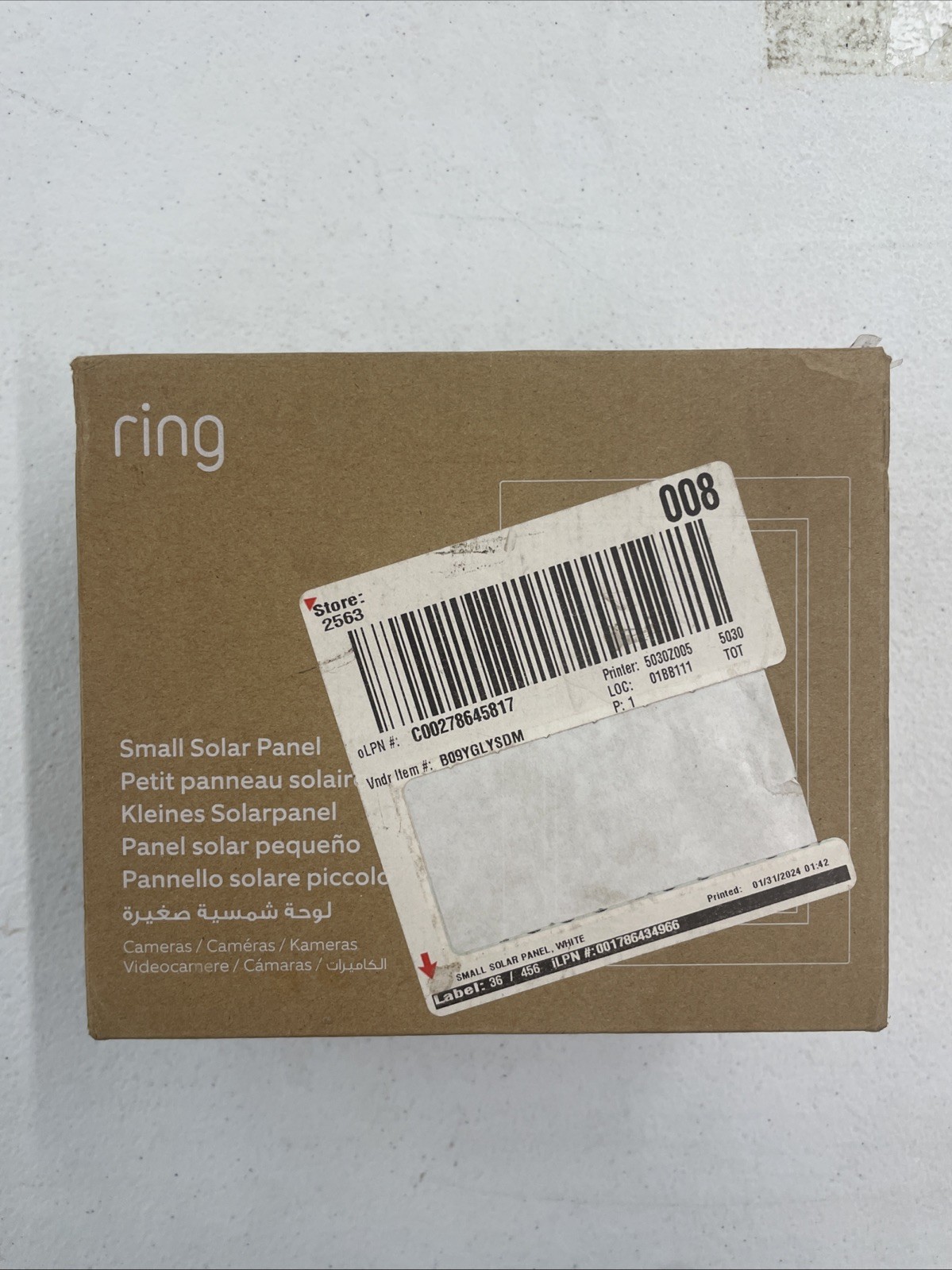 Ring Small Solar Panel For Ring Cameras New Open Box