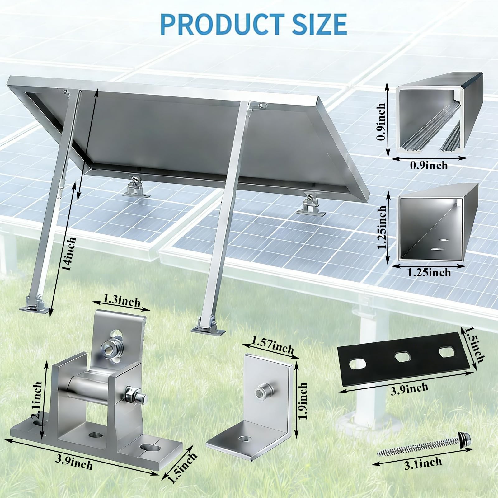 Adjustable Solar Panel Tilt Mount Brackets Aluminum Alloy Solar Panel Mountin…
