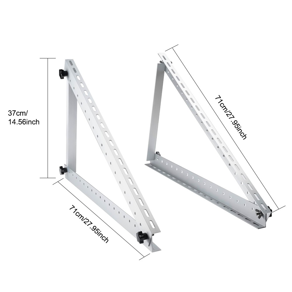Solar Panel RV Tilt Mount Brackets Kit Rooftop Flat Surface Adjustable Frame Set
