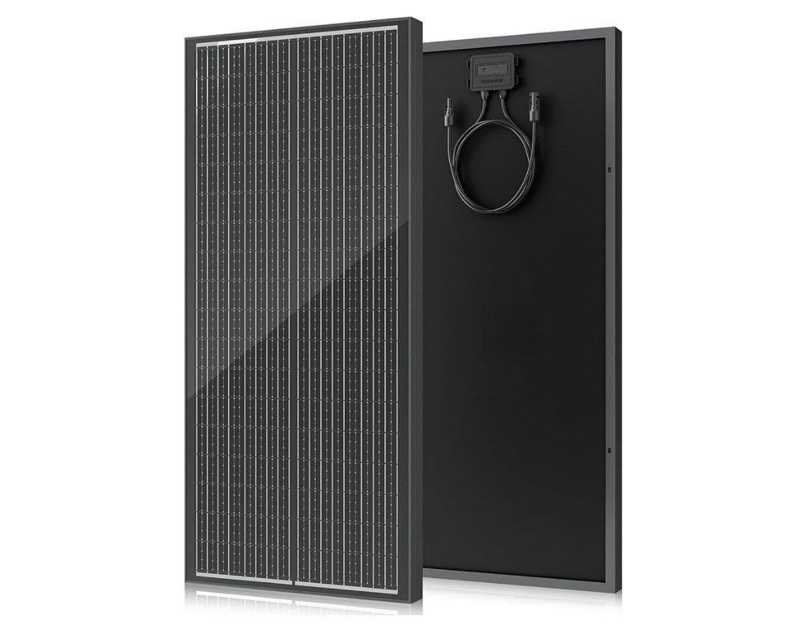 18BB 100 Watt Solar Panel, N-Type 12V 100W Solar Panel, 25% High Efficiency – F1