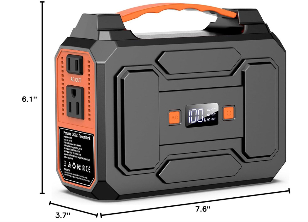 Power bank solar portátil con potencia máxima de 200W y salida continua de 100W