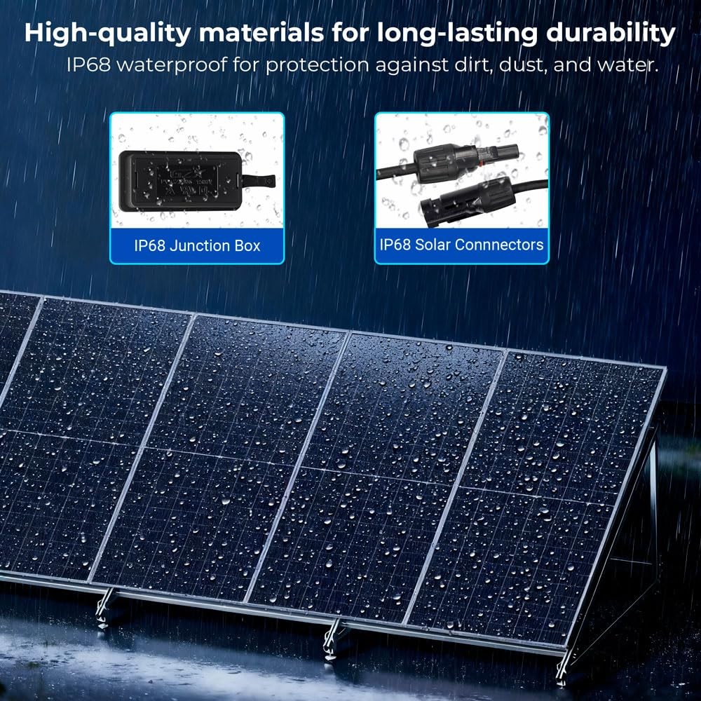 SUNGOLDPOWER 590W Bifacial Solar Panel 4PCS,N-Type 16BB,High Efficiecy