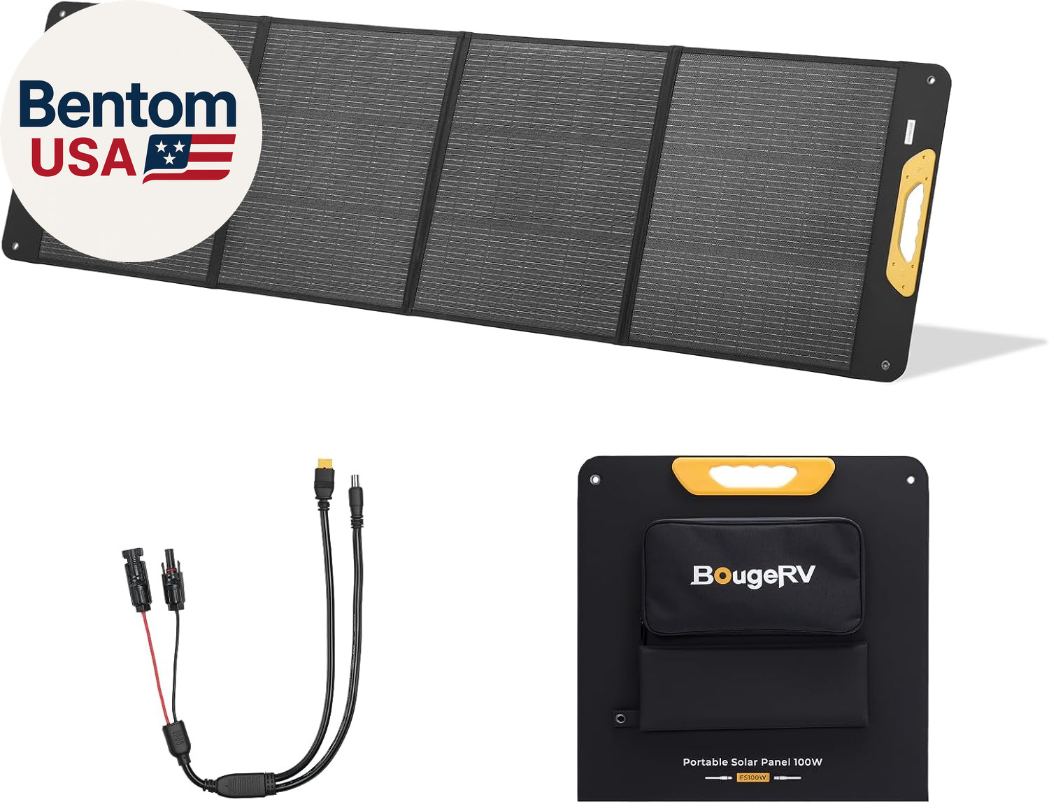 200W Portable Solar Panel, Fiberglass Solar Charger, up to 25% Conversion Hight