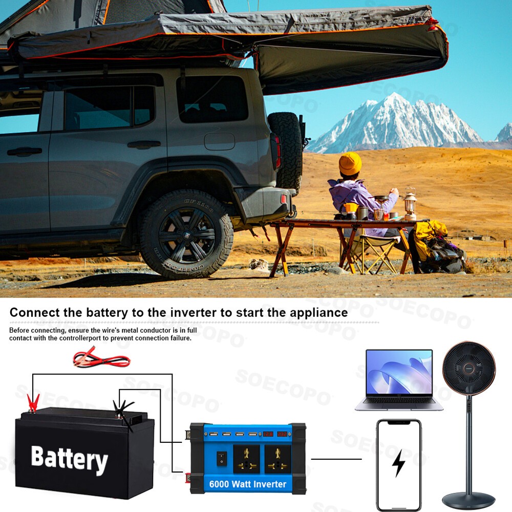 6000W Solar Panel Set Solar Power Inverter Generator Home 100A 110V Grid Syste6C