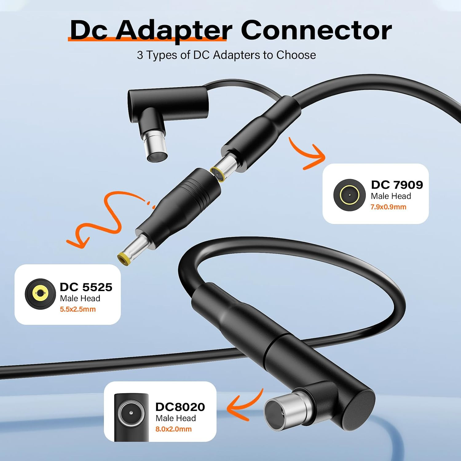 Solar Panel Extension Cable MC4 to DC 8Mm, 6.6FT 12AWG+14AWG Solar Charge Cable