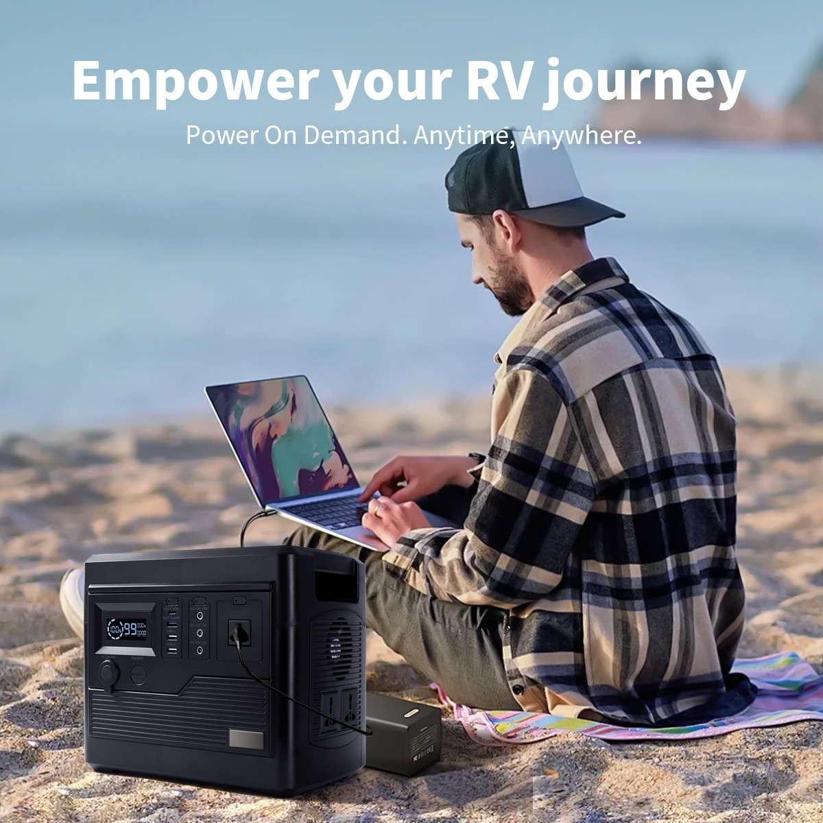 Portable Power Station 1000Wh LiFePO4 Battery Solar Generator for Camping RVTrip
