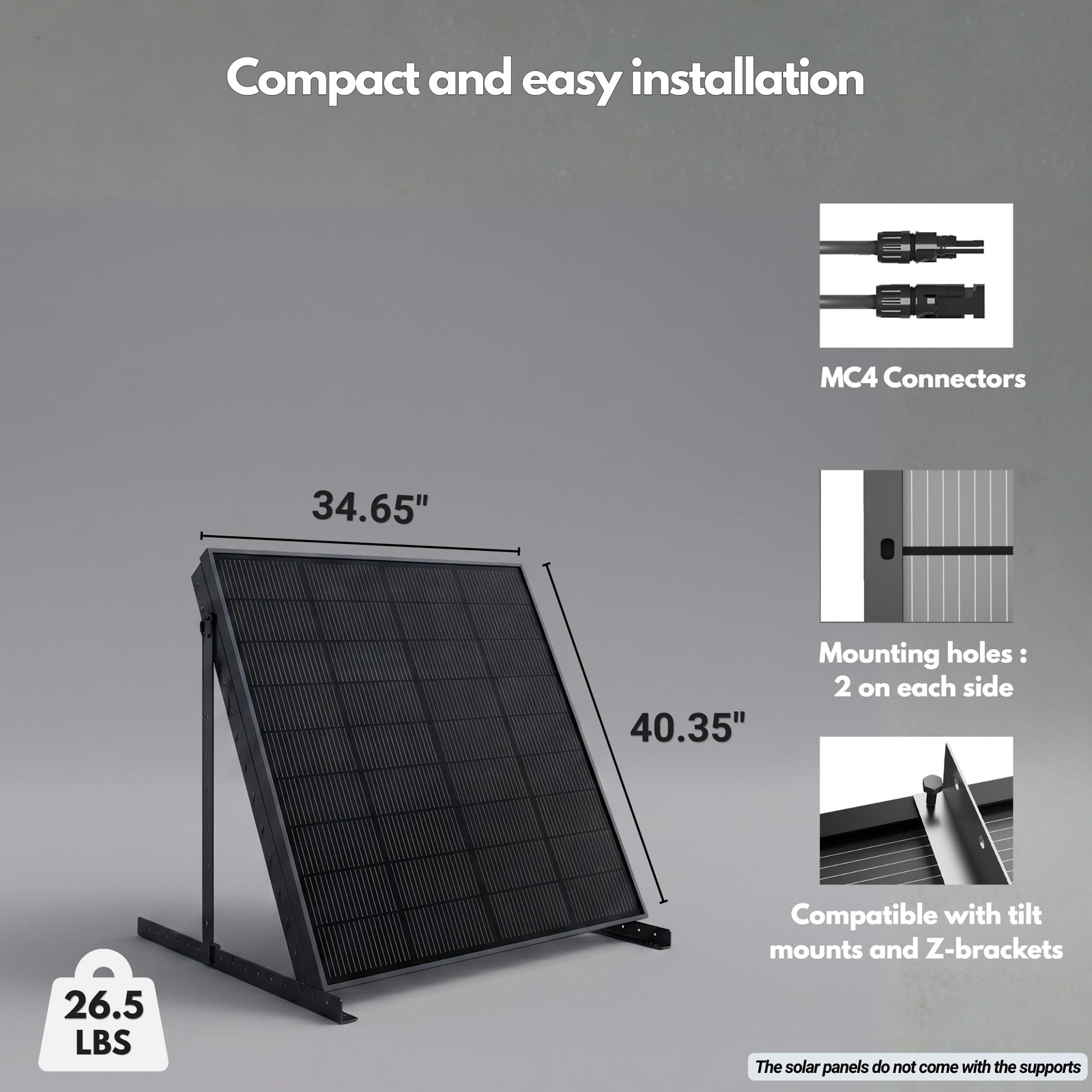 200W Bifacial Solar Panel N-Type 18BB High Efficiency Anti-PID MC4