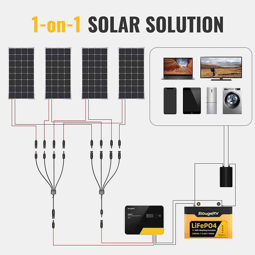 30A Solar Panel Connector Y Type Cable for FFM MMF PV Wire Connector T Splitter