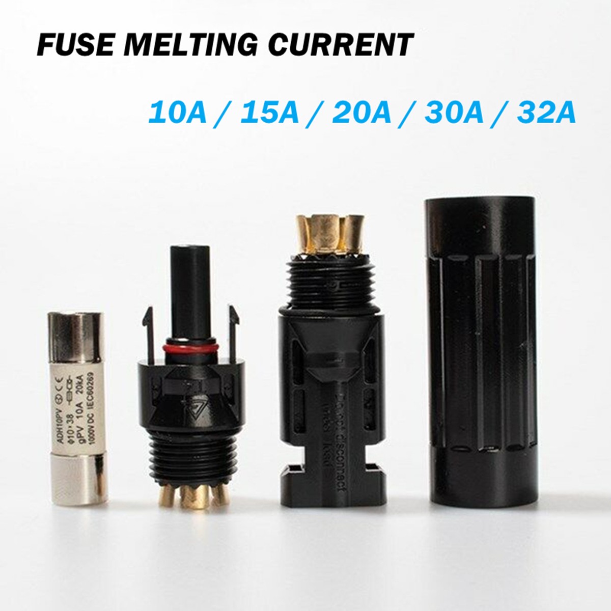 1~10 Pieces Solar Fuses Connector Protection in-line Fuse Holder 10/15/20/30/32A