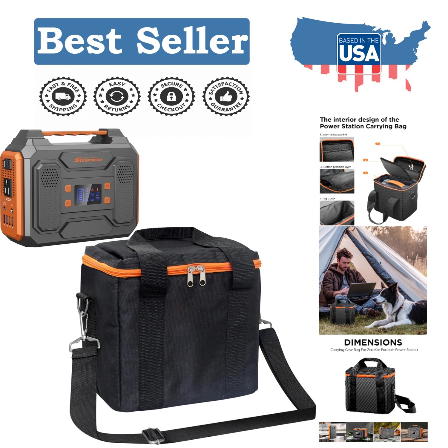 Portable Power Station Case – Compact, Durable, Waterproof Design for Travel