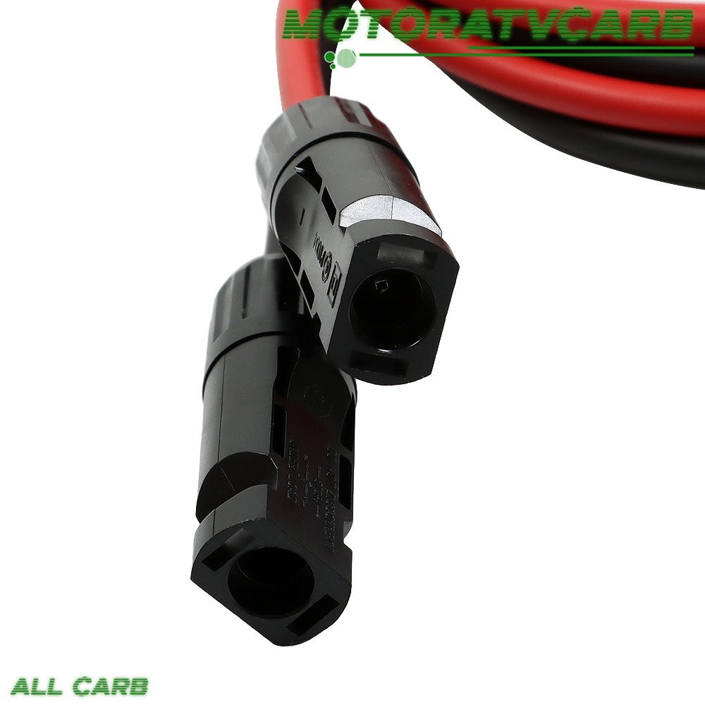ALL-CARB 1 Pair Black + Red Solar Panel Extension Cable Wire Connector 12/10 AWG