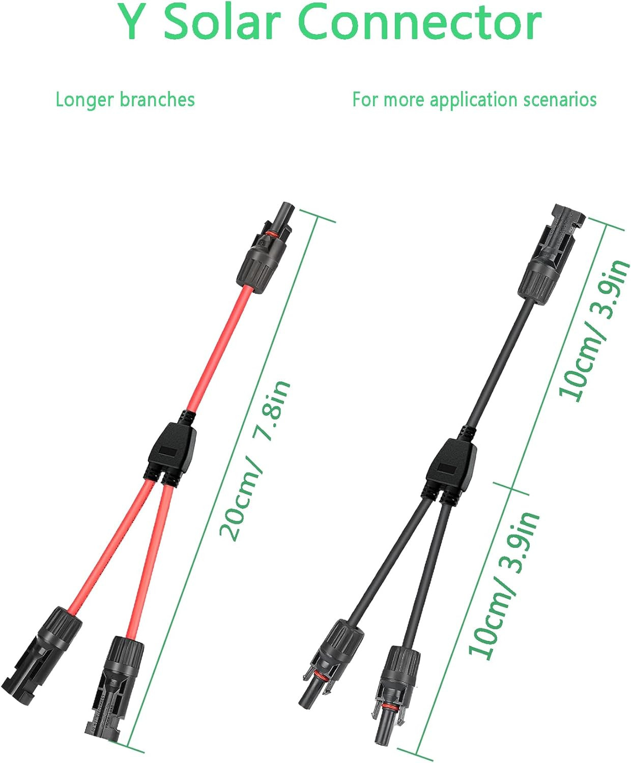 Y Solar Connector 1 to 2 Solar Y Branch Parallel Cable,Solar Male Female Connect