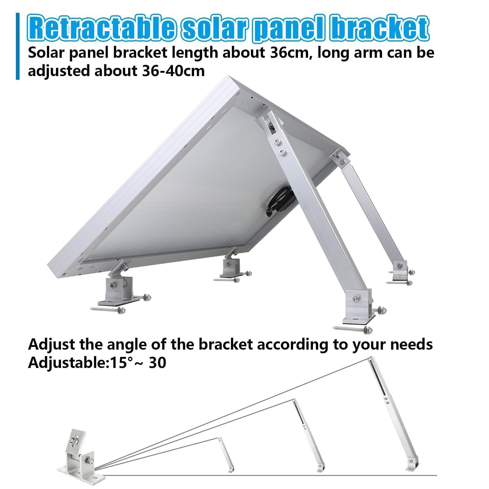 Adjustable Solar Panel Tilt Mount Brackets Aluminum Alloy Solar Panel Mountin…