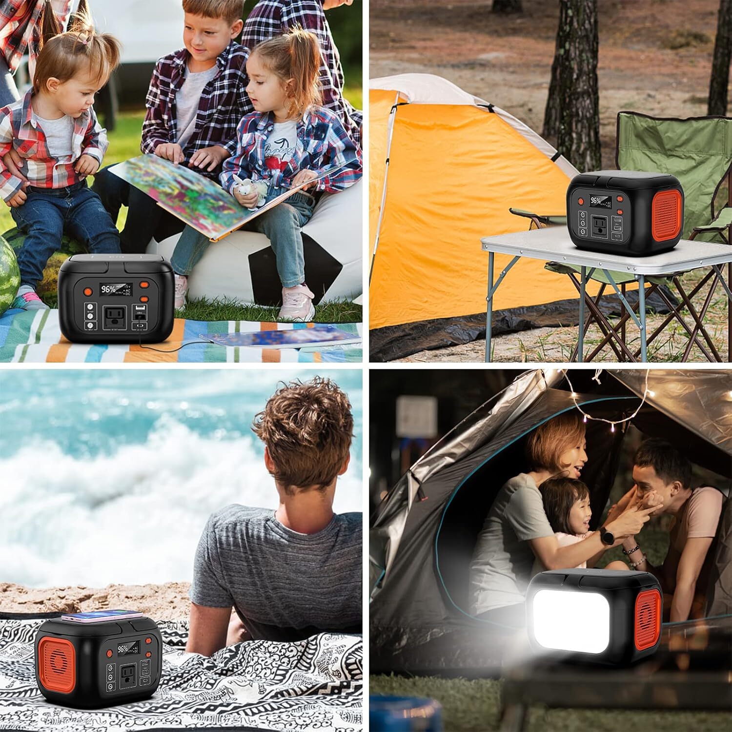 150W Portable Power Bank 97Wh Battery Bank Fast Charging Camping Solar Generator