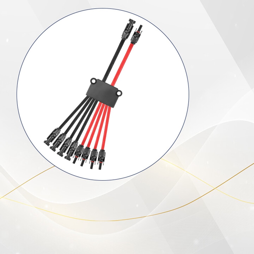 Solar Connectors Cable 2 to 8 Y Branch Cable Connector for Solar Panel9286